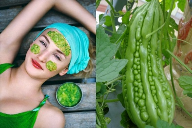 Làn da trắng hồng sạch mụn nhờ mướp đắng