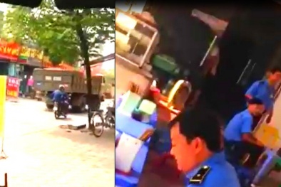 Thanh tra giao thông 'mời' tài xế vào quán phở lập biên bản