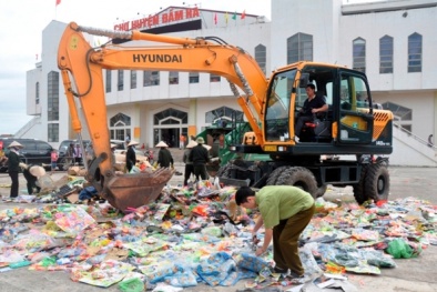 Quảng Ninh: Tiêu hủy hàng giả, hàng vi phạm sở hữu trí tuệ, hàng cấm