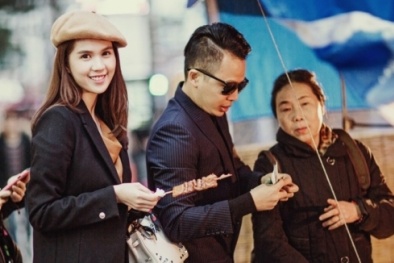 Ngọc Trinh công khai ‘hẹn hò’ ông bầu Vũ Khắc Tiệp tại Seoul