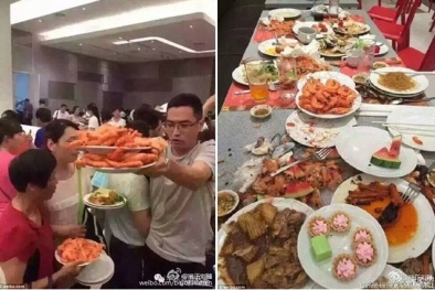 Dân Trung Quốc ê chề vì clip giành ăn buffef như ‘hổ đói’ ở nước bạn