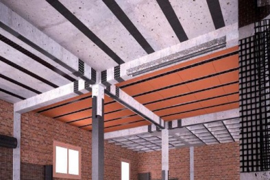 Thi công gia cố công trình bằng vật liệu sợi carbon compozite 