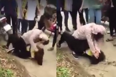 2 nữ sinh đánh nhau giữa đường vì bạn trai chỉ chọn... 1 người!