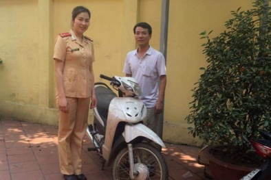Rà soát hồ sơ, nữ CSGT phát hiện xe bị mất cắp