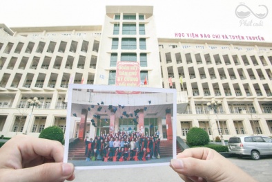 Bộ ảnh 'ngày ấy - bây giờ' gây xúc động mạnh cho sinh viên trường Báo 