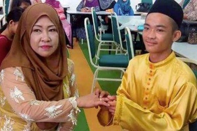 Trai tân 18 tuổi gây bất ngờ khi kết hôn với bà mẹ 42 tuổi