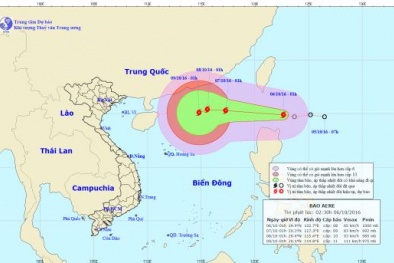 Tin bão số 6: Bão số 6 giật cấp 11 càn quét biển Đông