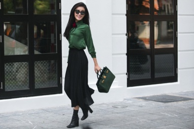 Á hậu Huyền My khoe dáng với loạt xu hướng thu đông