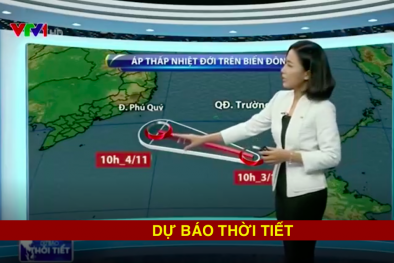 Dự báo thời tiết: Diễn biến mới nhất áp thấp nhiệt đới trên biển Đông