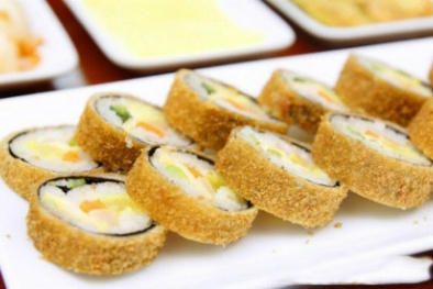 Ấm áp những ngày đầu đông với món Gimbap chiên nóng giòn
