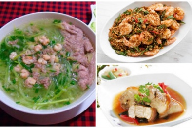 Thực đơn bữa tối toàn món dân dã, cực hao cơm ngày hanh khô