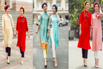 Mỹ Linh, Thanh Tú dịu dàng trong bộ ảnh áo dài ngày Tết