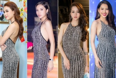 Lộ diện chiếc đầm xuyên thấu cổ yếm 'đốn gục' hàng loạt mỹ nhân Việt