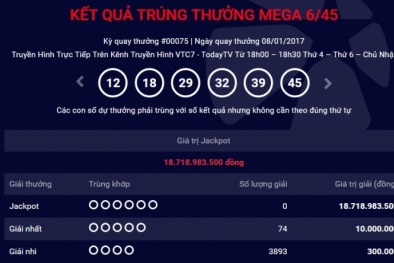 Kết quả xổ số Vietlott: Hôm nay (11/1) sẽ lại có người 'ẵm' gần 30 tỷ đồng?