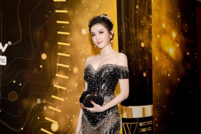 Á hậu Huyền My lộng lẫy trên thảm đỏ với đầm trong suốt gợi cảm