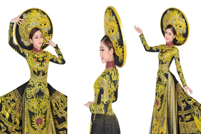 Thùy Dương mang 'Trống đồng Thăng Long' đi thi Hoa hậu Bản sắc toàn cầu