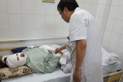 Lột hết da mặt vì chùm bóng bay phát nổ khi trang trí mừng thọ