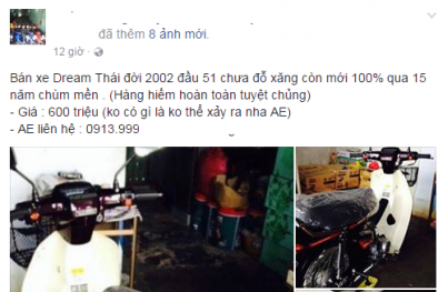 Xôn xao Dream II Thái 'đắp chiếu' 15 năm được rao giá 600 triệu đồng