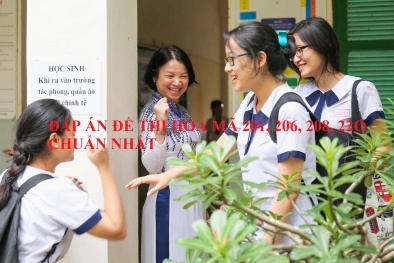 Đáp án môn Hóa học mã đề 201, 206, 208 THPT 2017 chính xác nhất