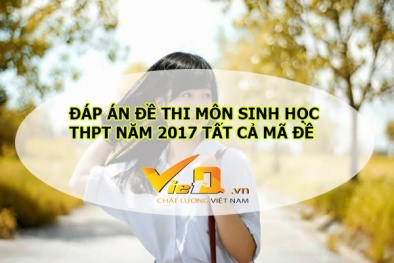 Đáp án môn Sinh học mã đề 211, 221, 215, 217  chuẩn xác nhất 