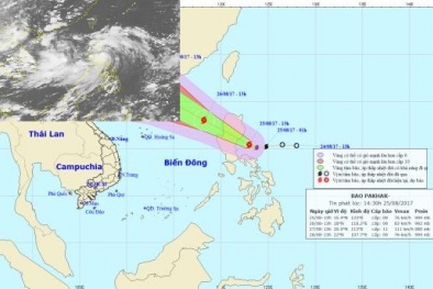 Cơn bão số 6 vừa tan, bão Pakhar lại chuẩn bị tiến vào biển Đông