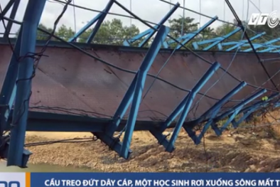 Quảng Nam: Đứt cầu treo, một học sinh mất tích
