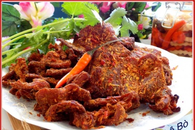 Cách làm khô bò xé sợi tuyệt ngon làm quà biếu Tết