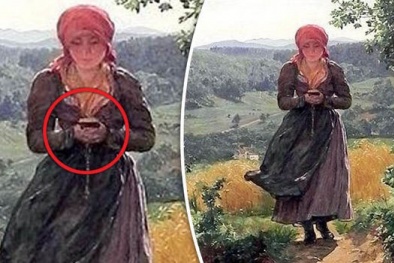 Vén màn bí ẩn bức tranh cô gái cầm 'Iphone X' cách đây gần 200 năm