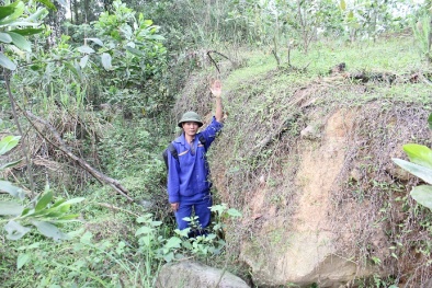 Thái Nguyên: Núi Tán sụt lún bất thường, người dân hoang mang