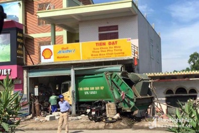 Nghệ An: Ô tô chở rác bất ngờ tông vào nhà dân, 3 người bị thương nặng 