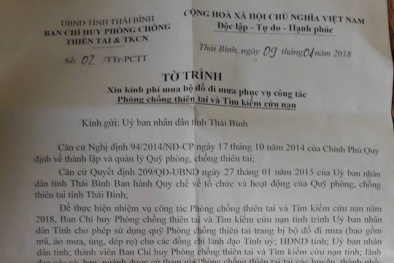 Xôn xao đề xuất xin mua áo mưa 1 triệu đồng/bộ của Chi cục Thuỷ lợi Thái Bình