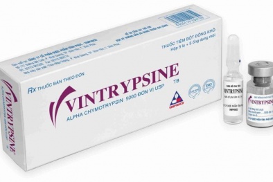 Cục Quản lý Dược yêu cầu đình chỉ lưu hành thuốc Vintrypsine 