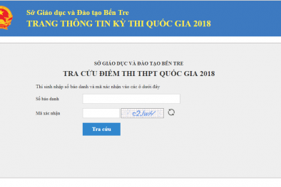 Cách tra cứu điểm thi THPT quốc gia tỉnh Bến Tre năm 2018 nhanh và chính xác nhất