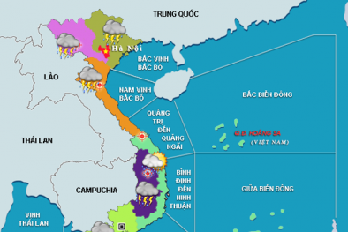 Tâm áp thấp nhiệt đới giật cấp 8 tiếp tục gây ngập lụt, tố lốc khắp nơi