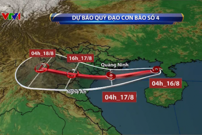 Dự báo thời tiết: Bão số 4 đang di chuyển nhanh về hướng đất liền