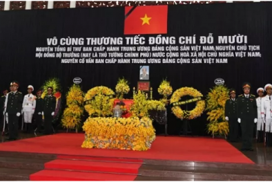 Cử hành trọng thể lễ viếng nguyên Tổng Bí thư Đỗ Mười