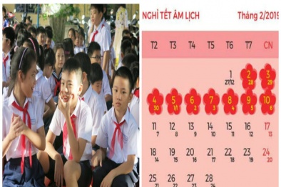 Lịch nghỉ Tết Nguyên đán 2019 chính thức của học sinh Hà Nội 