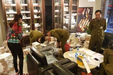 Hàng ngàn điếu xì gà không rõ nguồn gốc, gắn mác hàng hiệu bị thu gọn