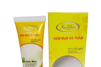 Đình chỉ thu hồi sản phẩm Kem mụn và thâm Miss White không đảm bảo chất lượng