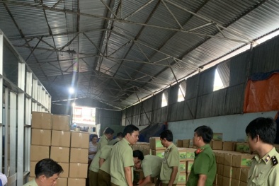 Phát hiện ô tô vận chuyển hơn 1.000 thùng hàng hóa có dấu hiệu vi phạm