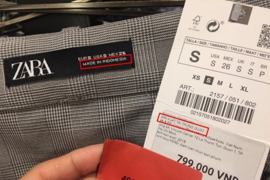 Zara và Mango nhập nhằng xuất xứ hàng hóa trên tem, mác