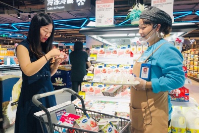 Sữa chua Vinamilk đã có mặt tại siêu thị thông minh Hema của Alibaba tại Trung Quốc