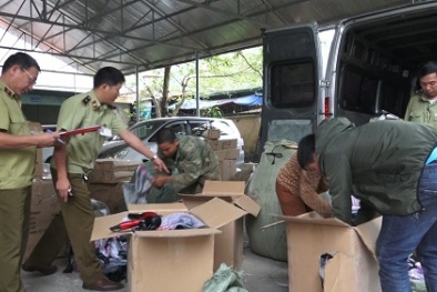 Vận chuyển lượng lớn máy sấy tóc có dấu hiệu giả mạo nhãn hiệu 