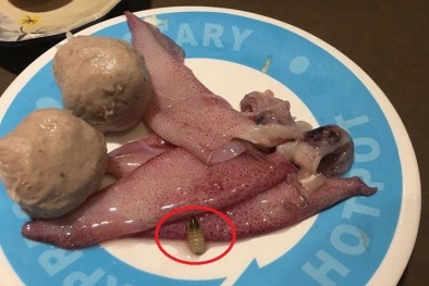Lẩu băng chuyền Kichi Kichi (thuộc Golden Gate) bị tố có “sinh vật lạ” giống giòi trong hải sản?