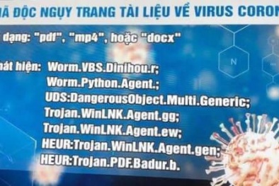 Hacker phán tán mã độc 'núp bóng' tài liệu về Covid-19