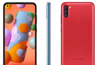 Samsung Galaxy A11 trình làng với cụm 3 camera, viên pin 4000mAh có sạc nhanh
