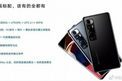 Lộ diện Xiaomi Mi 10 Ultra với camera zoom 120X tiêu chuẩn
