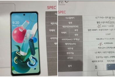 Smartphone 5G chất lượng cao của LG lộ thông số kỹ thuật