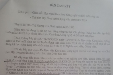 Vụ hủy kết quả tuyển dụng viên chức năm 2019 của ứng viên: Học viện Khoa học, 13Win OKVIP Đăng ký ngay và Đổi mới sáng tạo khẳng định đúng quy định
