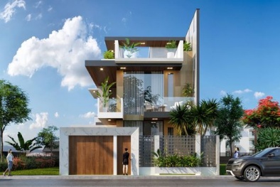 Mẫu nhà phố hiện đại 3 tầng thiết kế ấn tượng